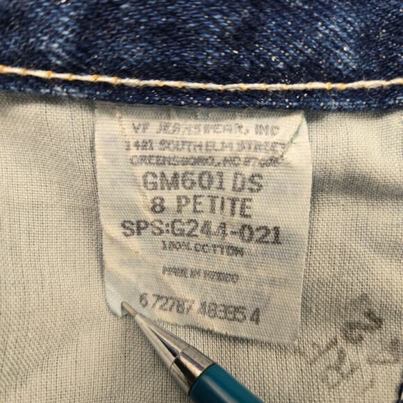 Vintage Gitano Women's Mom Jeans 100% Cotton Dark Wash Preppy Tapered 8 Petite - Picture 11 of 12